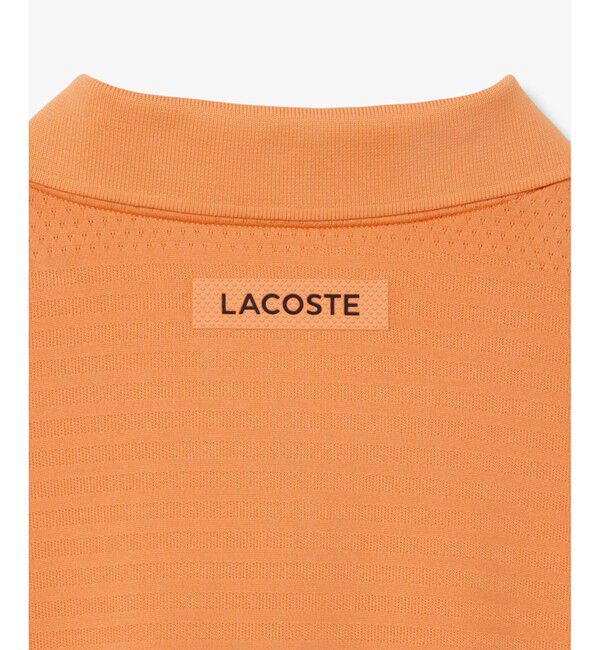 LACOSTE「ウルトラドライ コートジャカードジップポロシャツ」|ポロシャツ|
