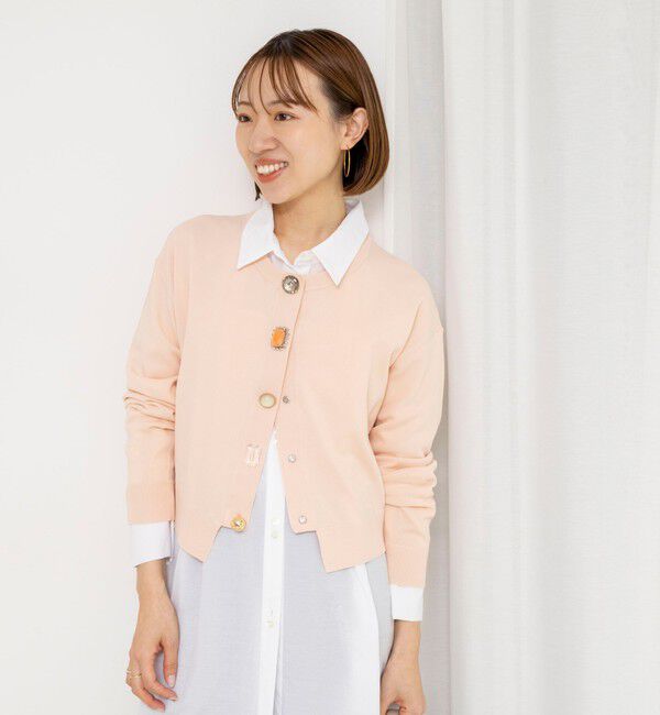 NOLLEY'S「《手洗い可能》ランダムビジューカーディガン」|カーディガン|