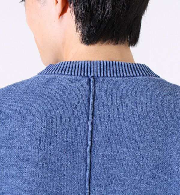 GLOSTER「【縫製が魅せる主役ディテール】表リンキングクルーニット アシッド加工」|ニット・セーター|