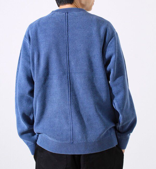 GLOSTER「【縫製が魅せる主役ディテール】表リンキングクルーニット アシッド加工」|ニット・セーター|