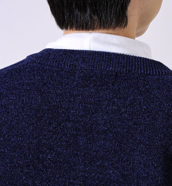 GLOSTER「【チクチクしないニットシリーズ】モールダブルフェイス クルージップカーデ」|カーディガン|