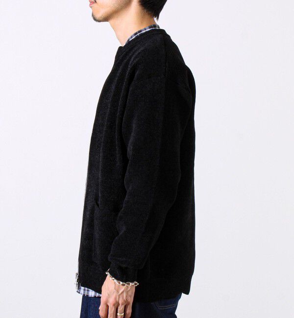 GLOSTER「【チクチクしないニットシリーズ】モールダブルフェイス クルージップカーデ」|カーディガン|