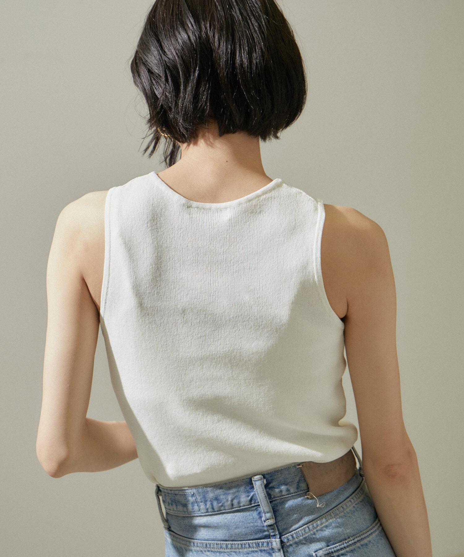 SALON adam et rope'「ドライシアーニットタンクトップ【アンサンブル対応】」|タンクトップ|