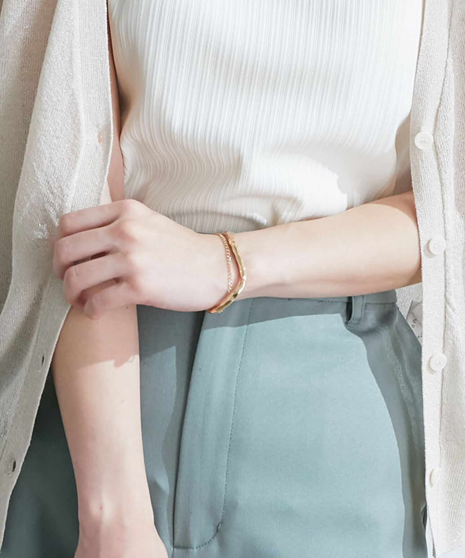 VIS「ダブルラインメタルバングル」|ブレスレット・バングル|