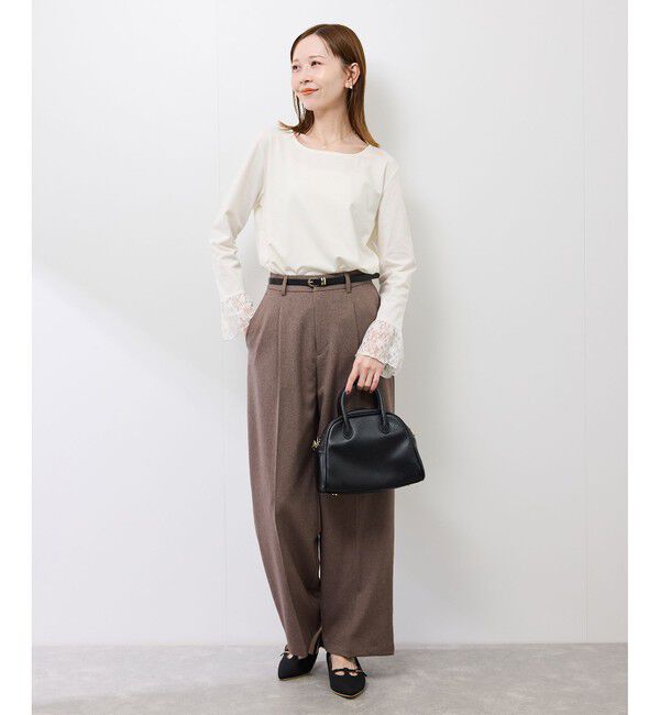 Rope&rsquo;Picnic「袖レースカットトップス」|Tシャツ・カットソー|