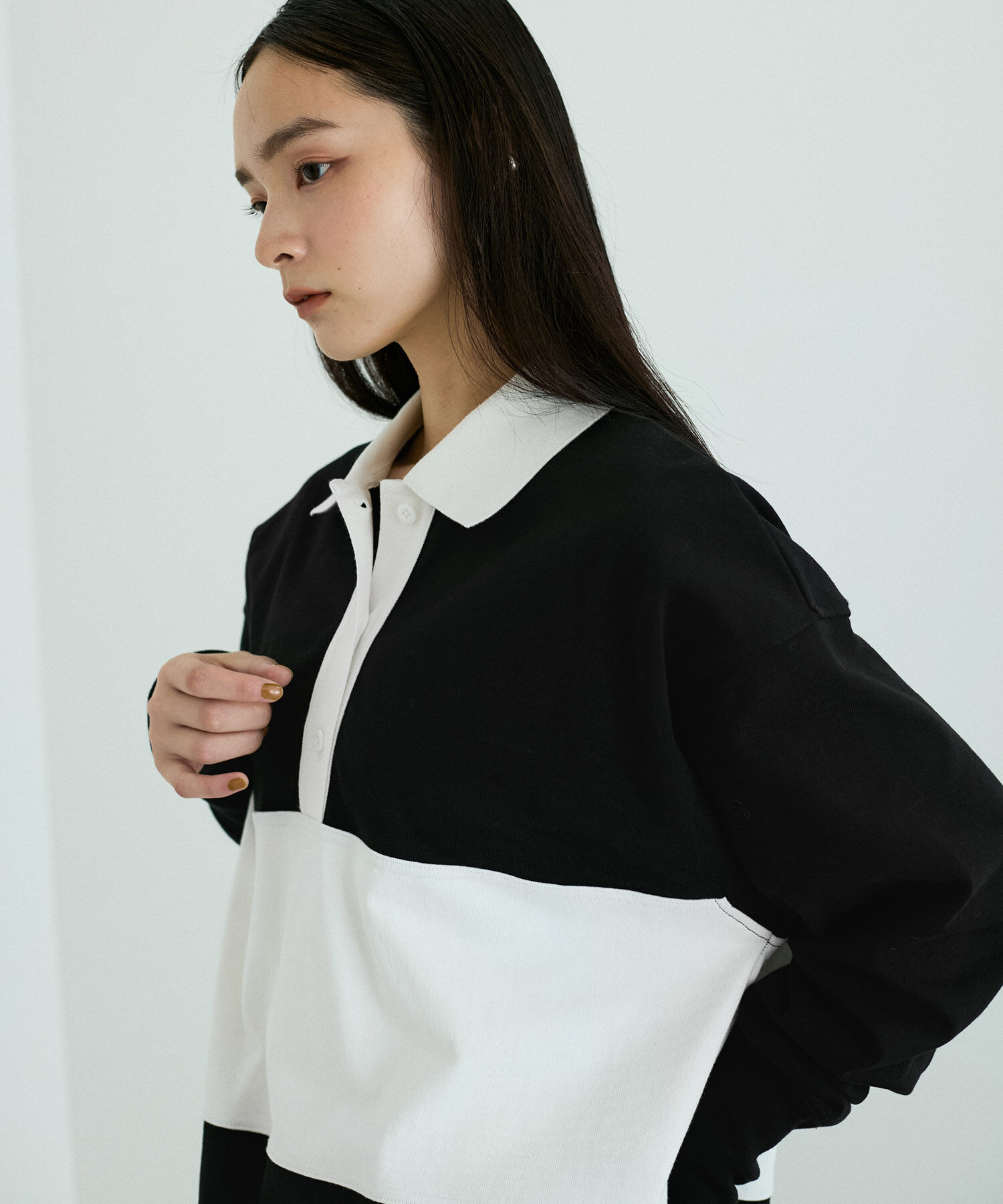 ADAM ET ROPE'「ラガーシャツミニワンピース」|ワンピース|