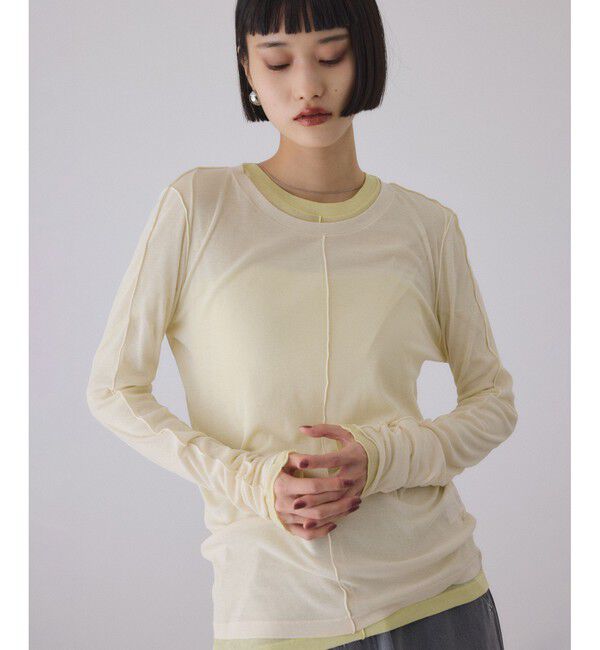 ADAM ET ROPE'「シアーフライスロンT」|Tシャツ・カットソー|