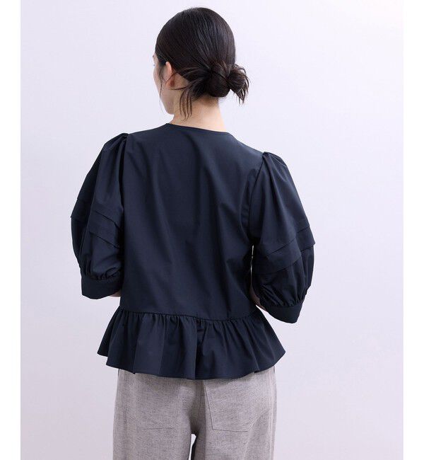 ADAM ET ROPE'「【WEB限定】パフスリーブギャザーブラウス」|シャツ・ブラウス|