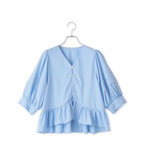 ADAM ET ROPE'「【WEB限定】パフスリーブギャザーブラウス」|シャツ・ブラウス|