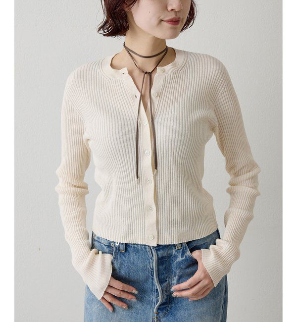  「ホールガーメントRIBカーディガン」|ニット・セーター|アイボリー