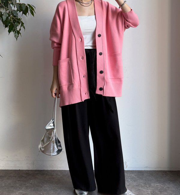  「マシーンウォッシャブルニットカーディガン」|カーディガン|