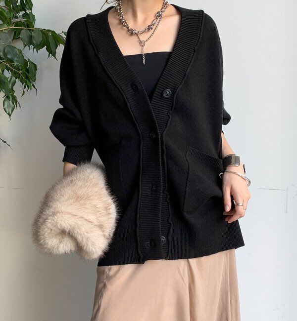  「マシーンウォッシャブルニットカーディガン」|カーディガン|