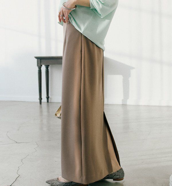 「【ストレスフリー/シーズンレス】ストレッチダンボールIラインスカート」|スカート|