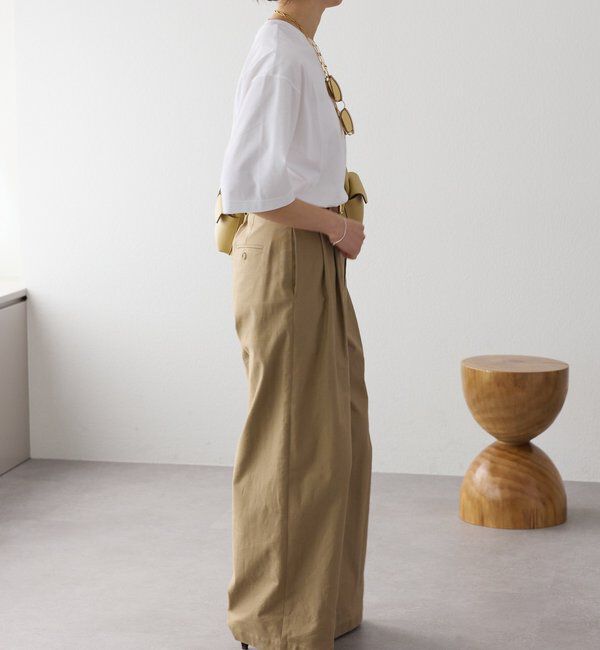  「【接触冷感/UVカット機能付き】ゴブソデクルーネックTee」|Tシャツ・カットソー|