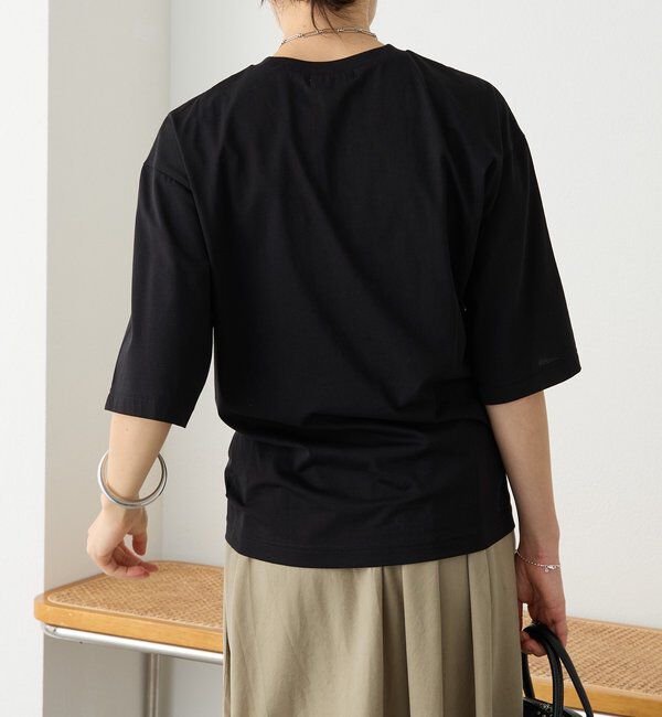  「【接触冷感/UVカット機能付き】ゴブソデクルーネックTee」|Tシャツ・カットソー|