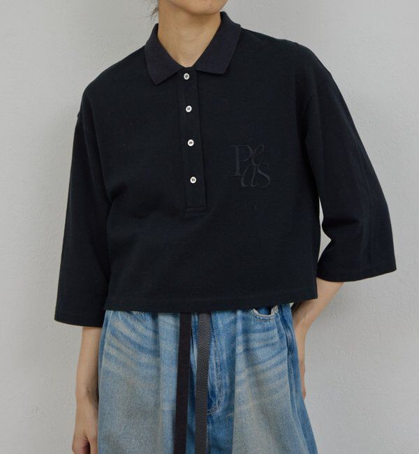  「【PEAS】【手洗い可】カノコポロシャツ」|Tシャツ・カットソー|ブラック