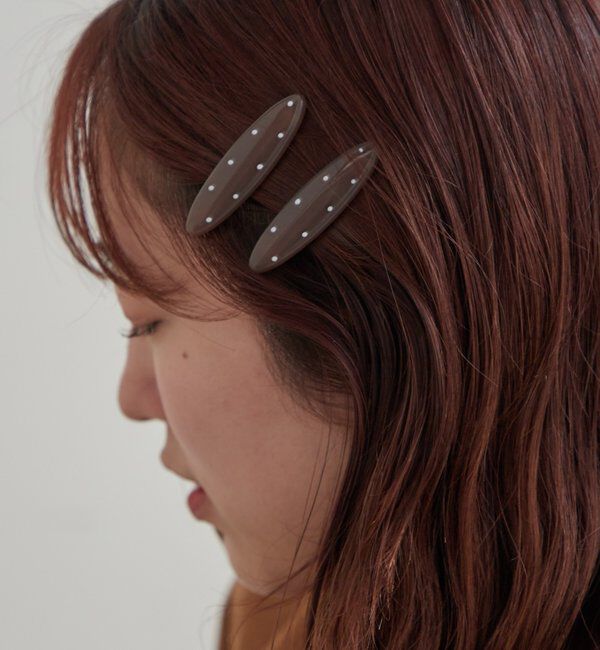  「ミニストーン ヘアピン」|その他|ブラウン