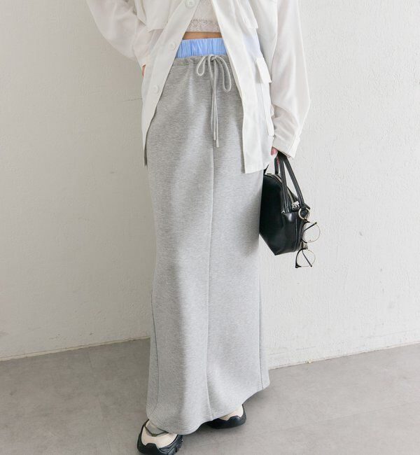  「Wベルトスウェットスカート」|スカート|グレー