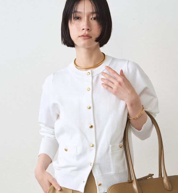  「コンパクトカーデ」|ニット・セーター|オフホワイト