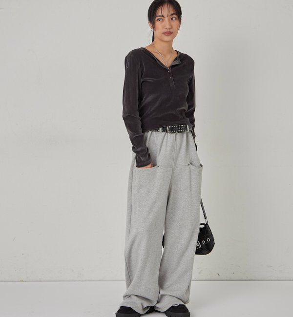  「フロッキーメッシュ ヘンリートップス」|Tシャツ・カットソー|