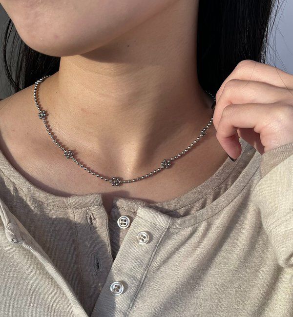  「〈GOLDY/ゴールディ〉フラワーボールチェーンネックレス」|リング|