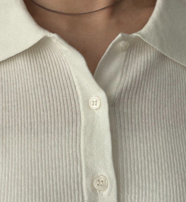  「ミニバルーンスリーブポロニット」|ニット・セーター|