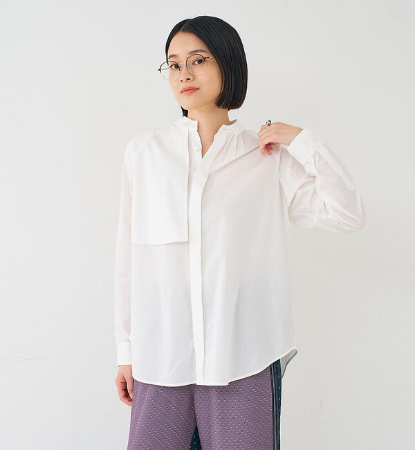 collex「フラップミニ衿ブラウス」|シャツ・ブラウス|
