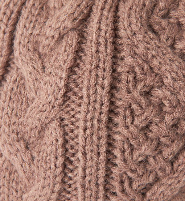 Rouge vif「【RUBEN】ケーブル裏ボアニット帽」|その他|