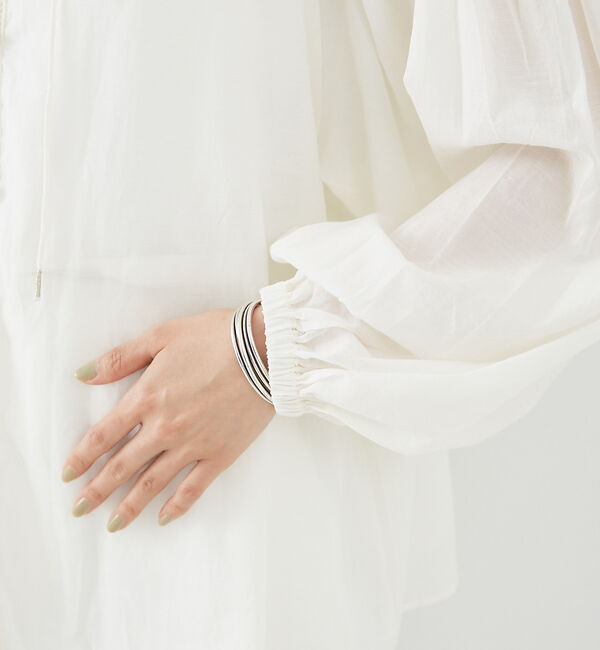 Rouge vif「コットンレーヨンボイルスモッキングブラウス」|シャツ・ブラウス|