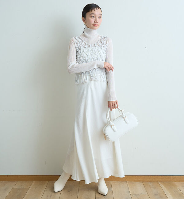 Rouge vif「【一部店舗限定】マクラメニットベスト」|ベスト・ジレ|