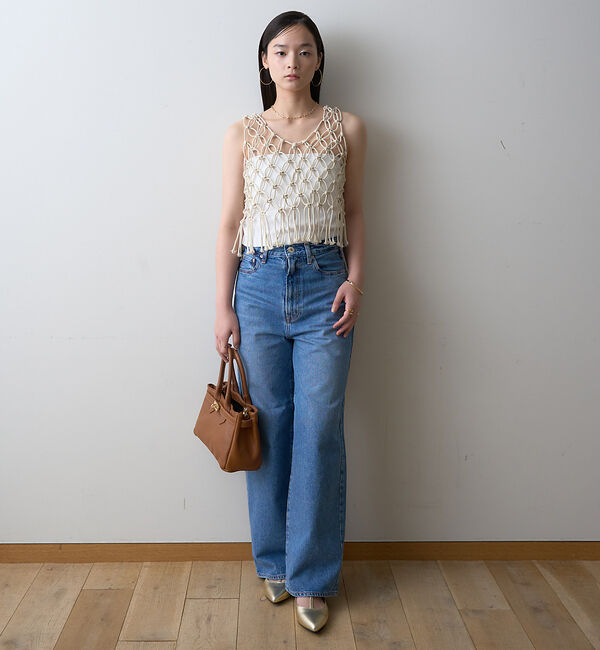 Rouge vif「【一部店舗限定】マクラメニットベスト」|ベスト・ジレ|