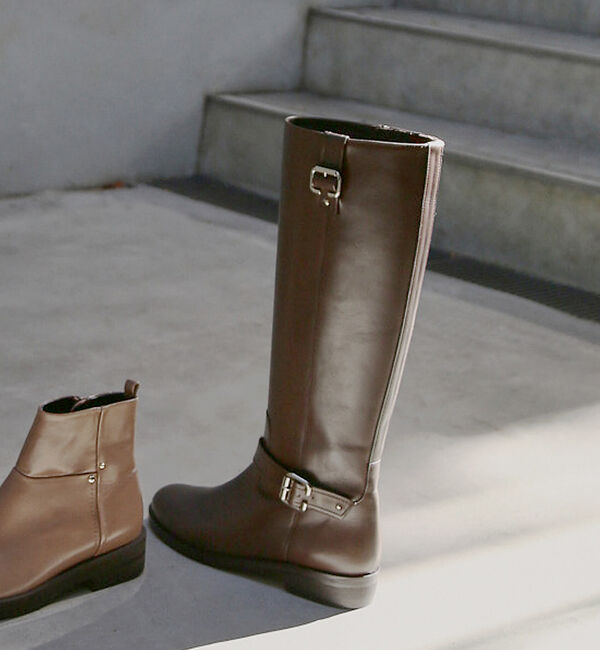 AU BANNISTER「【スノーソール】バックルベルトロングブーツ」|ショートブーツ|