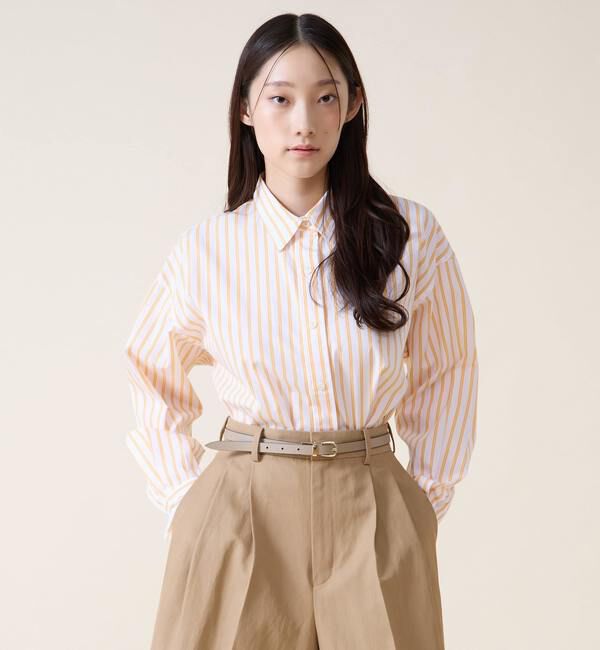 TIARA「パールカフスシャツ」|シャツ・ブラウス|イエロー