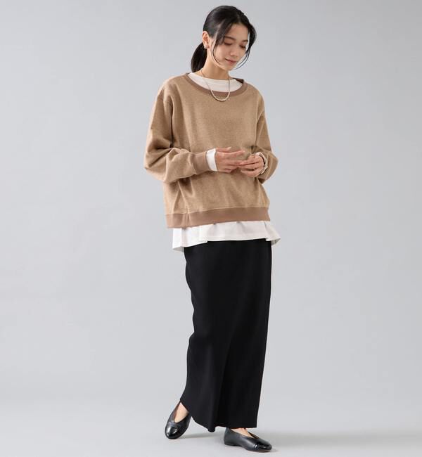 Liesse「ラメ裏毛プルオーバー」|Tシャツ・カットソー|