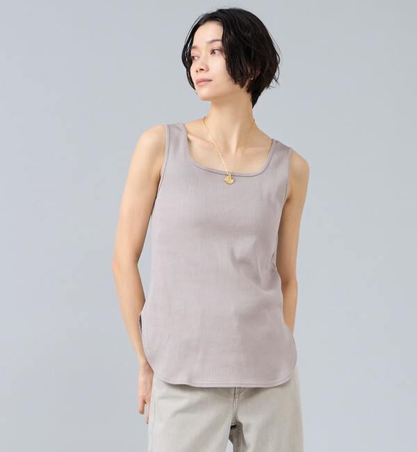 Liesse「【定番】前後2WAYテレコタンクトップ」|Tシャツ・カットソー|グレージュ