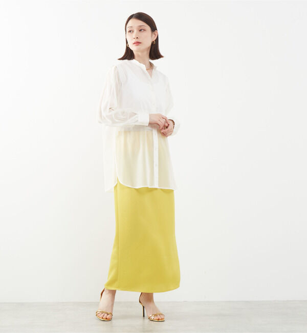 SOFFITTO「コットン&times;チュールMIXブラウス」|シャツ・ブラウス|