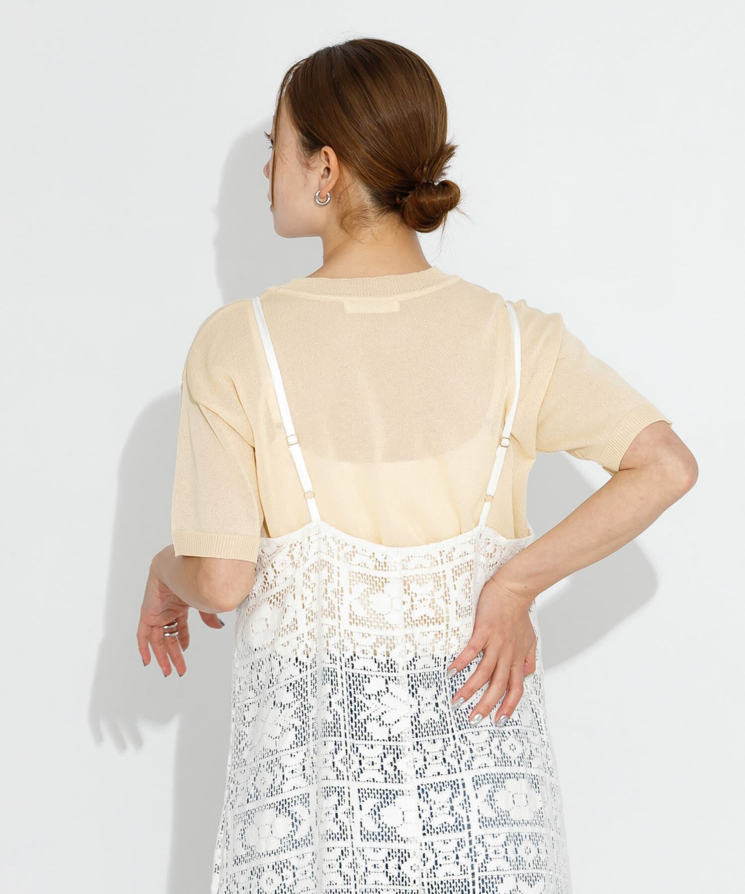 Sonny Label 「シアーラメニットTシャツ」|ニット・セーター|