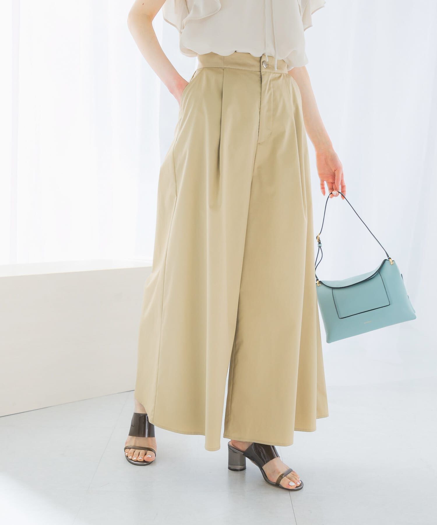 URBAN RESEARCH ROSSO「コットンワイドパンツ」|その他|ベージュ