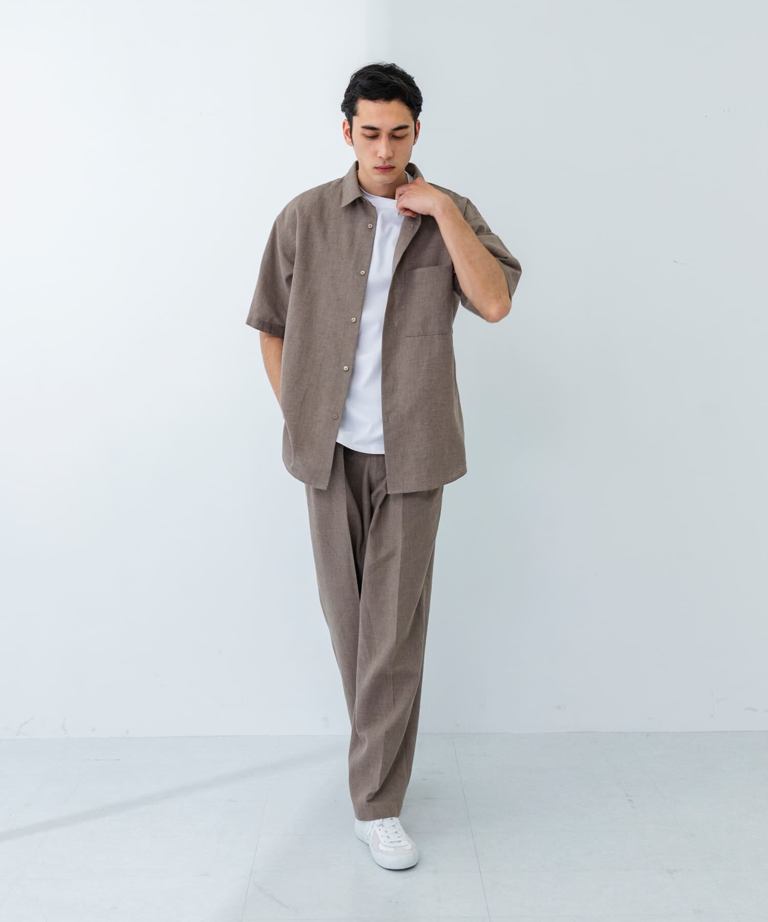 URBAN RESEARCH「LINEN PIN HEAD SHORT-SLEEVE SHIRTS」|シャツ・ブラウス|