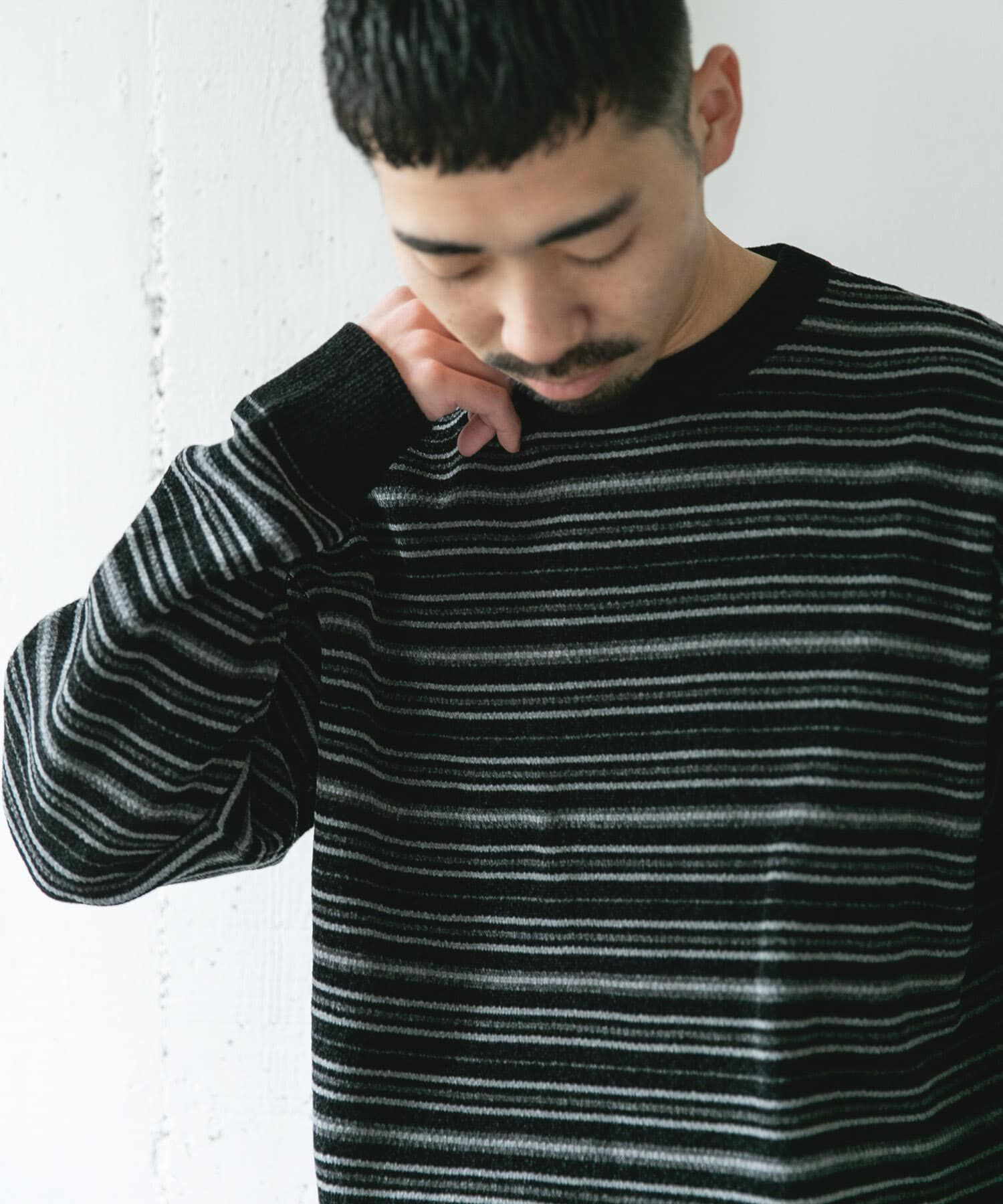 URBAN RESEARCH DOORS「モールマルチボーダーニット」|ニット・セーター|