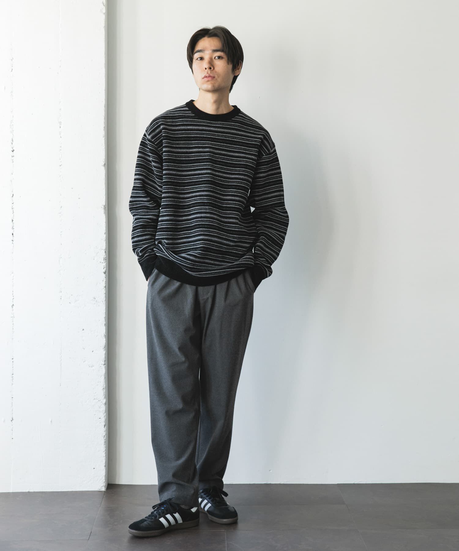 URBAN RESEARCH DOORS「モールマルチボーダーニット」|ニット・セーター|