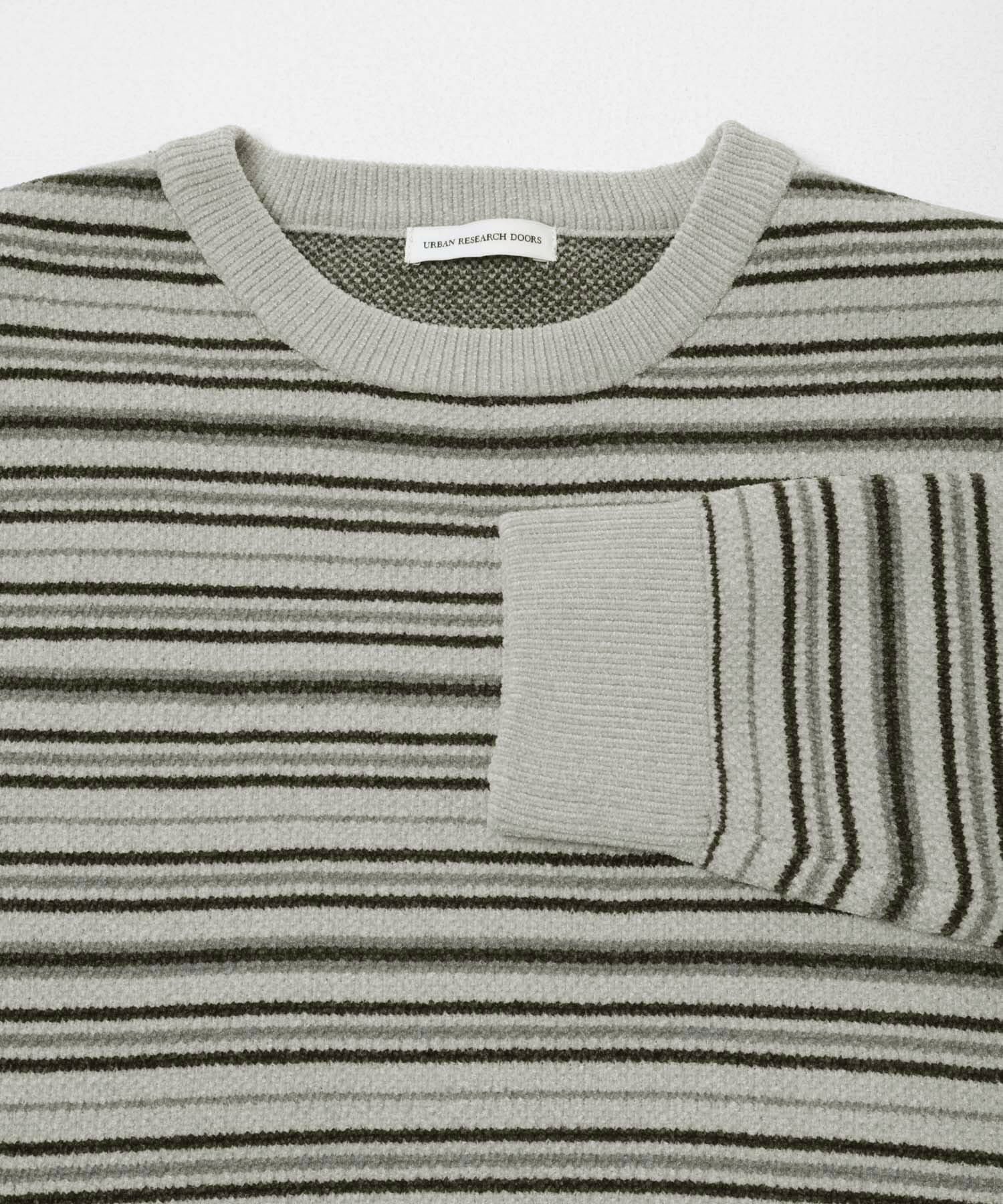 URBAN RESEARCH DOORS「モールマルチボーダーニット」|ニット・セーター|