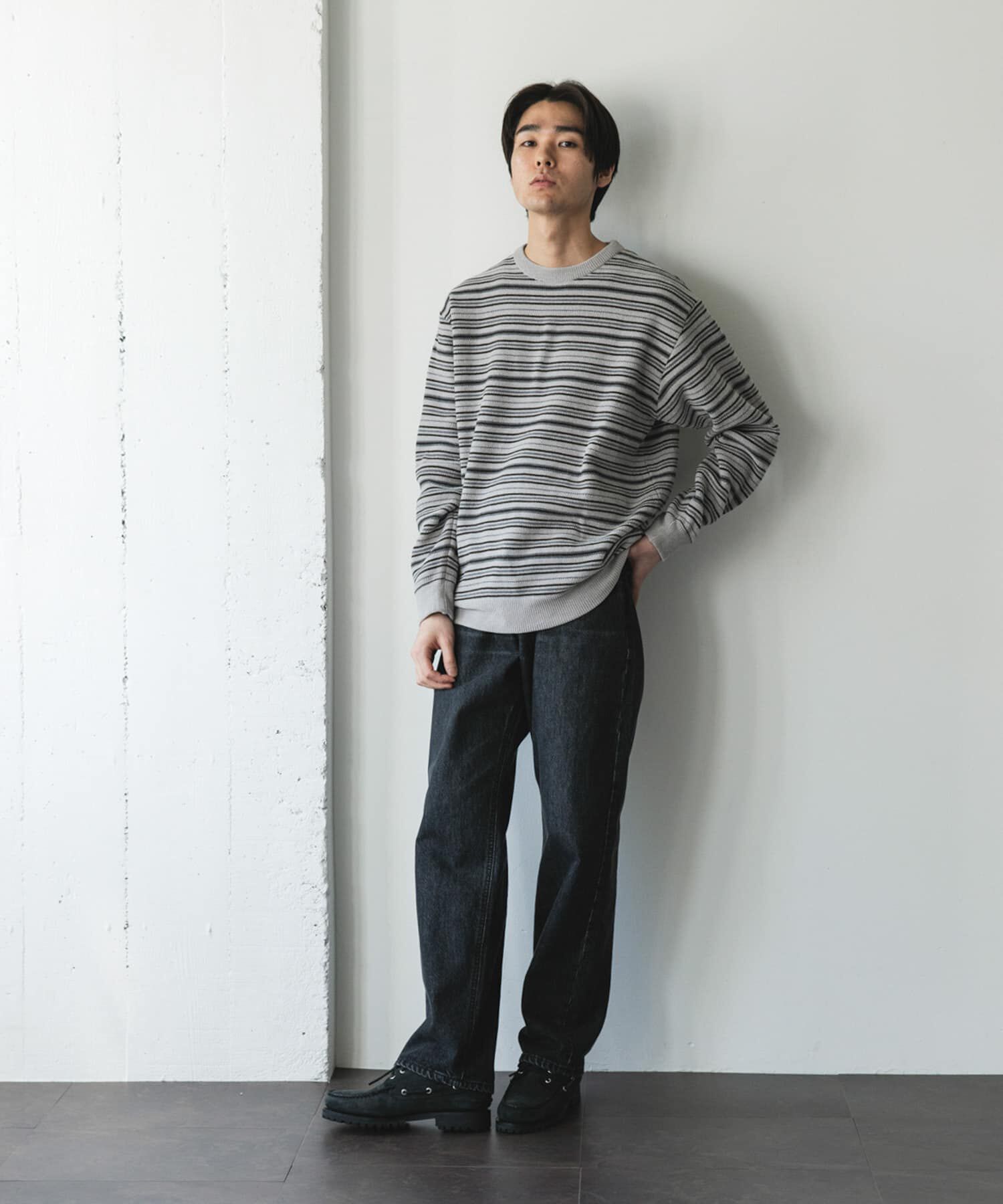 URBAN RESEARCH DOORS「モールマルチボーダーニット」|ニット・セーター|