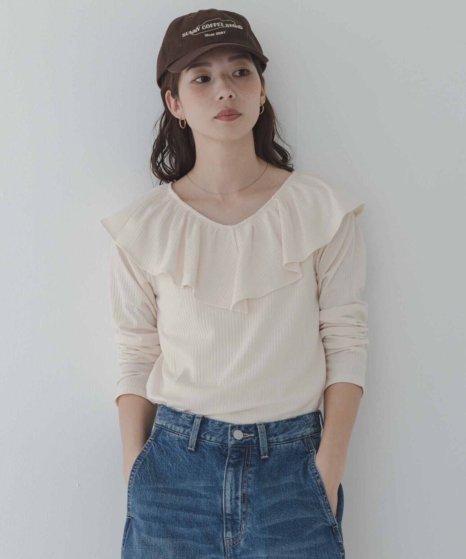 Sonny Label 「『WEB限定』フリルカラーテレコプルオーバー」|Tシャツ・カットソー|