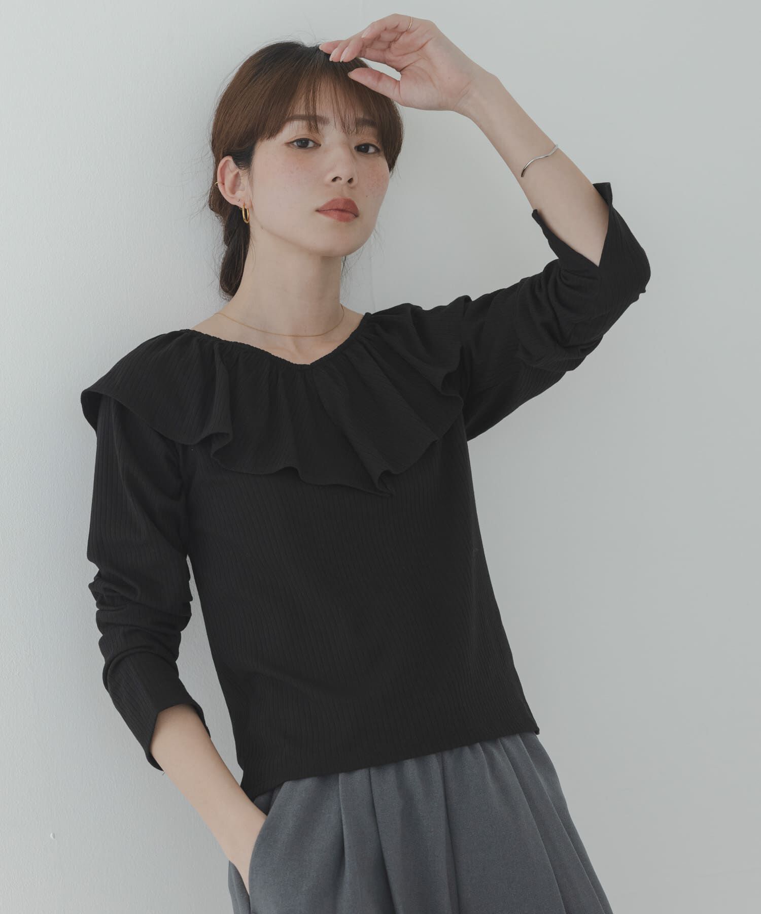 Sonny Label 「『WEB限定』フリルカラーテレコプルオーバー」|Tシャツ・カットソー|