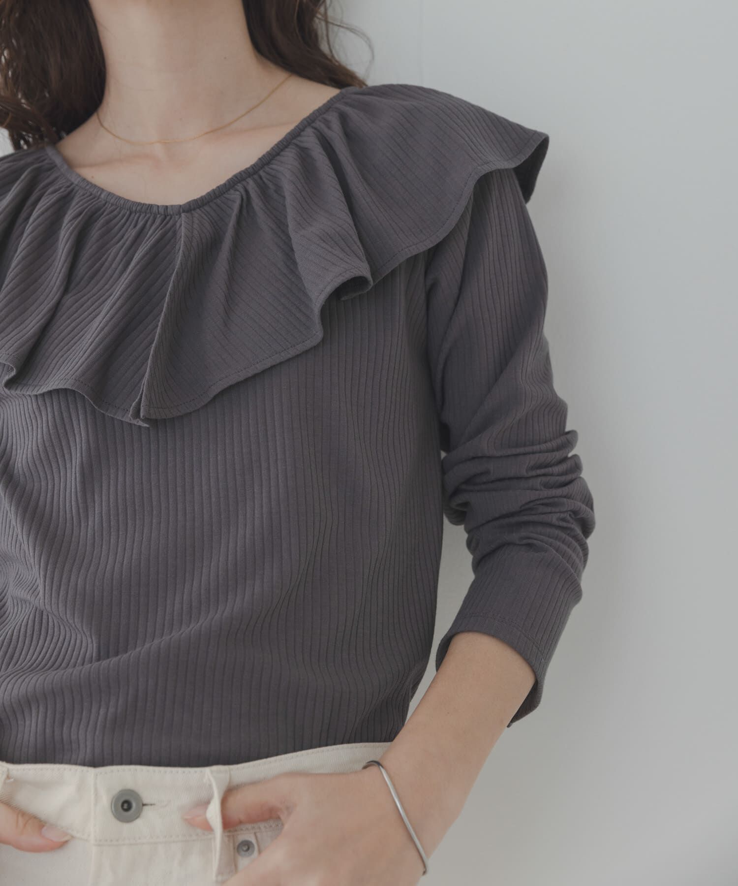 Sonny Label 「『WEB限定』フリルカラーテレコプルオーバー」|Tシャツ・カットソー|