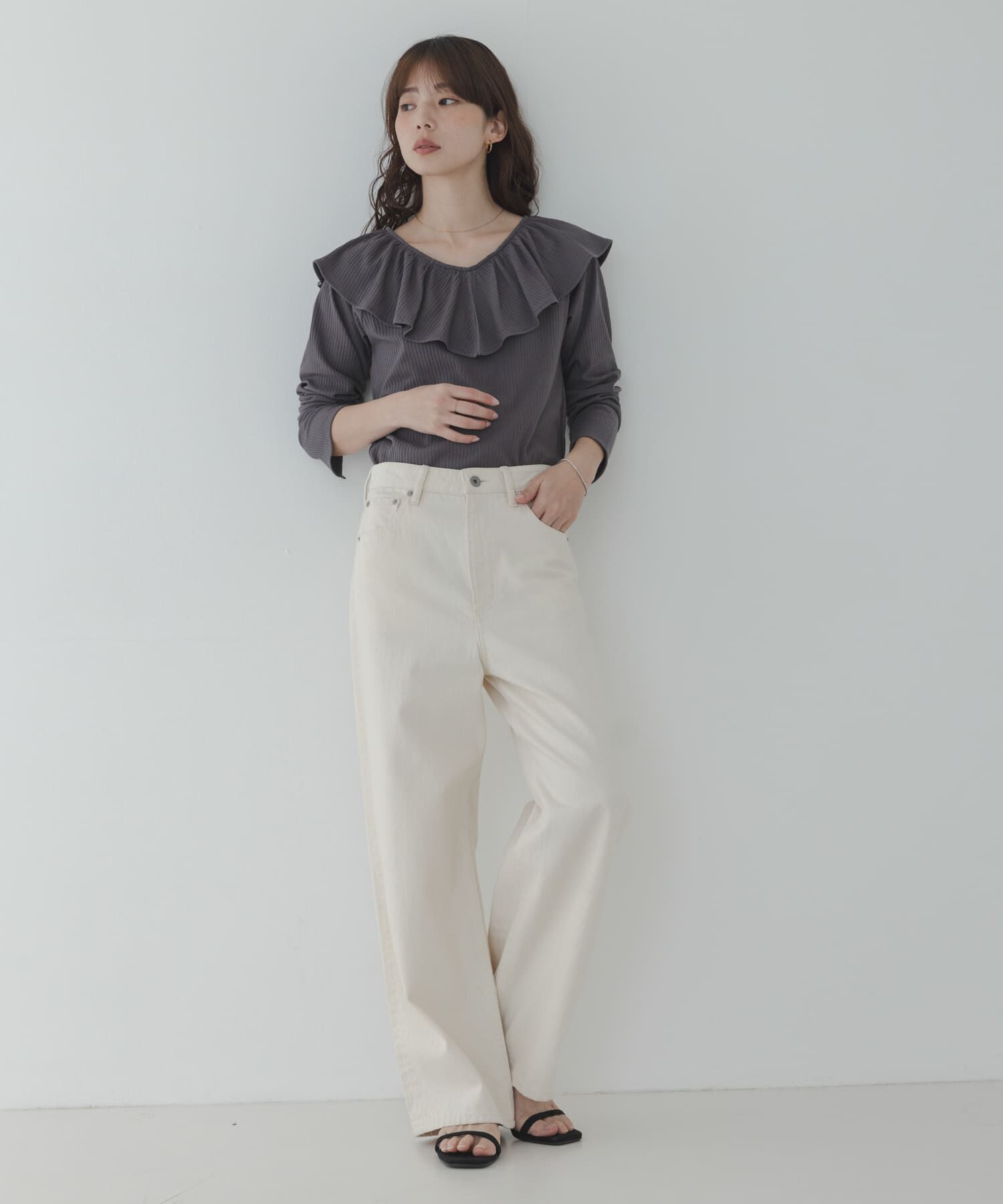 Sonny Label 「『WEB限定』フリルカラーテレコプルオーバー」|Tシャツ・カットソー|