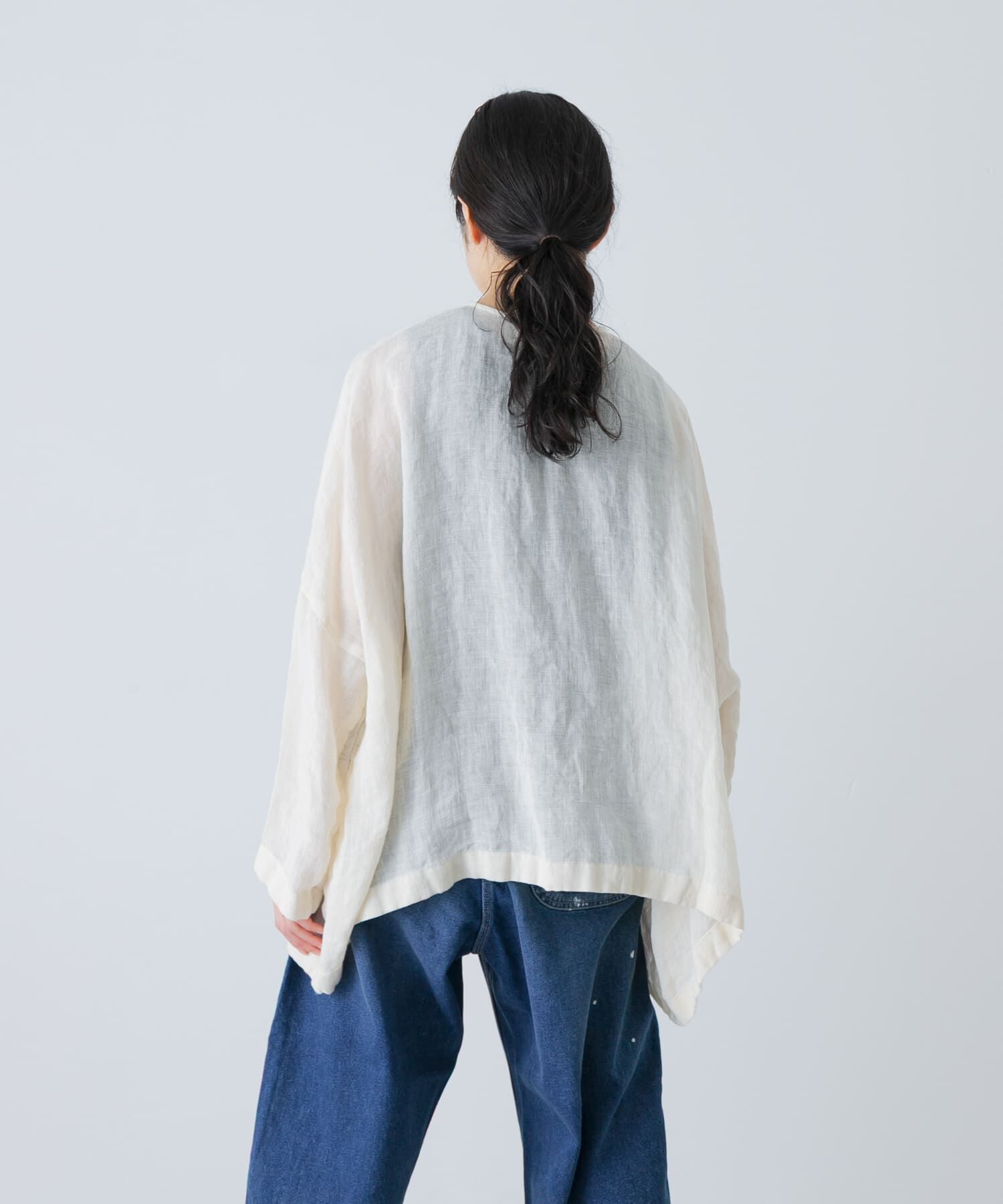かぐれ「リネンボイルワイドプルオーバー」|シャツ・ブラウス|