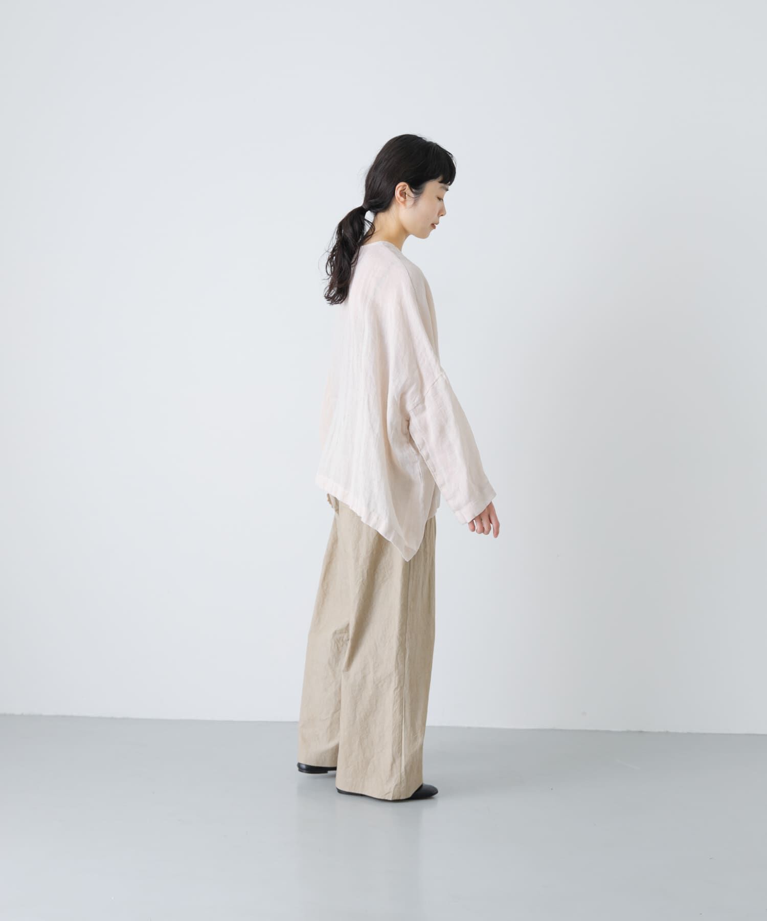 かぐれ「リネンボイルワイドプルオーバー」|シャツ・ブラウス|