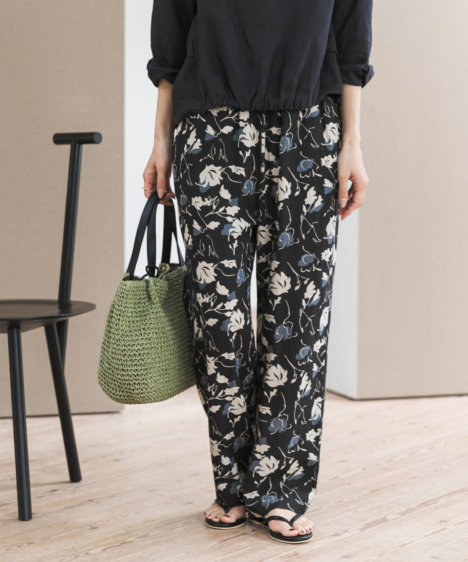 URBAN RESEARCH DOORS「『WEB限定』リネンリヨセルプリントイージーパンツ」|その他|